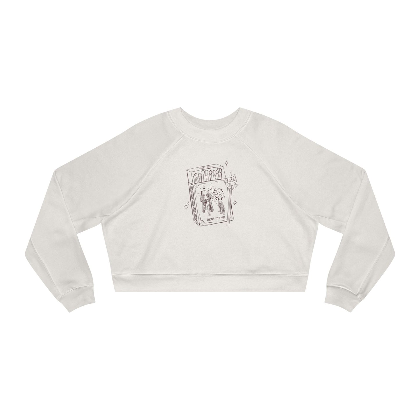 For the Swifties: Light me up Rep Inspired Cropped Fleece Pullover Cozy Sweatshirt