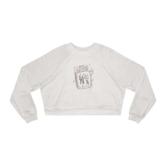 For the Swifties: Light me up Rep Inspired Cropped Fleece Pullover Cozy Sweatshirt