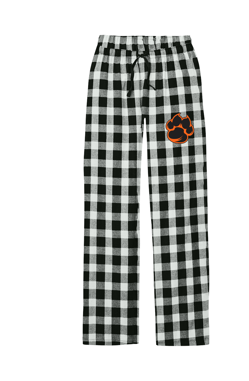 Women's Flannel Plaid Pajama Pants Tiger Paw