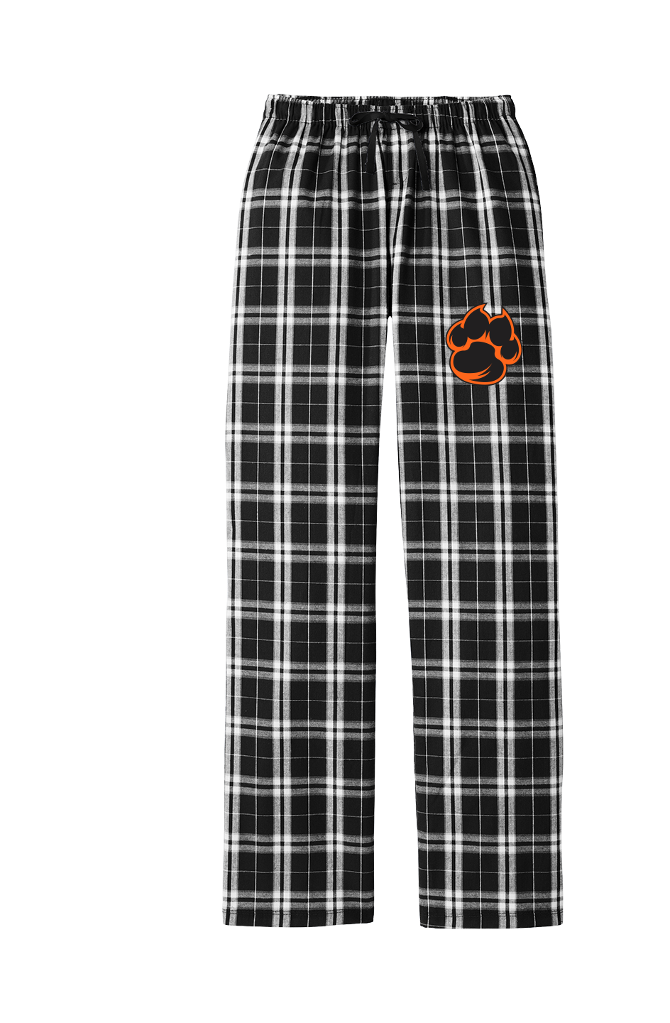 Women's Flannel Plaid Pajama Pants Tiger Paw